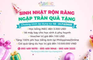 Mừng sinh nhật INEC – Nhận ngay quà du học giá trị cuối năm